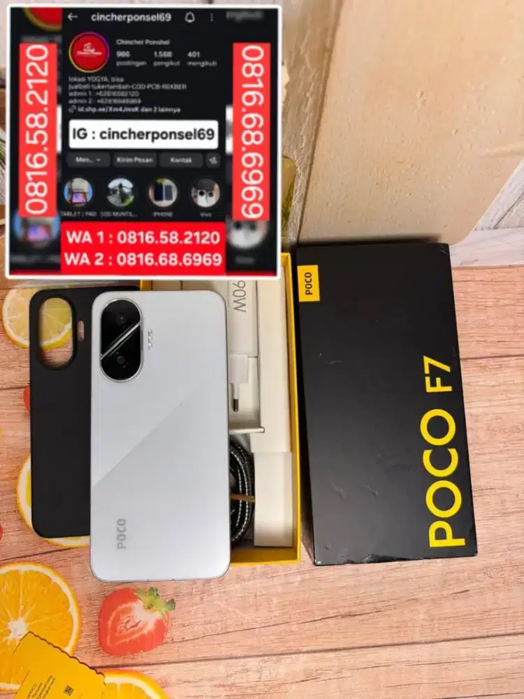 Jual HP likenew Poco F7 5G 12/512 istimewa grns 05 2027