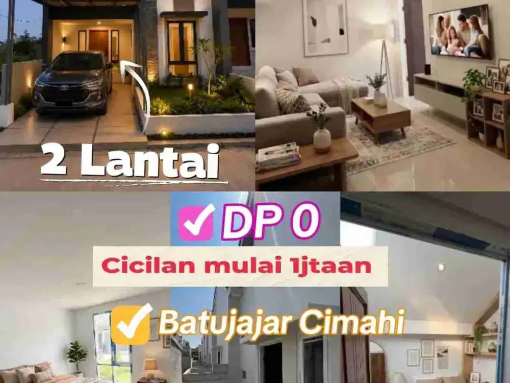 Rumah baru 2lantai dp0 di Batujajar Cimahi
