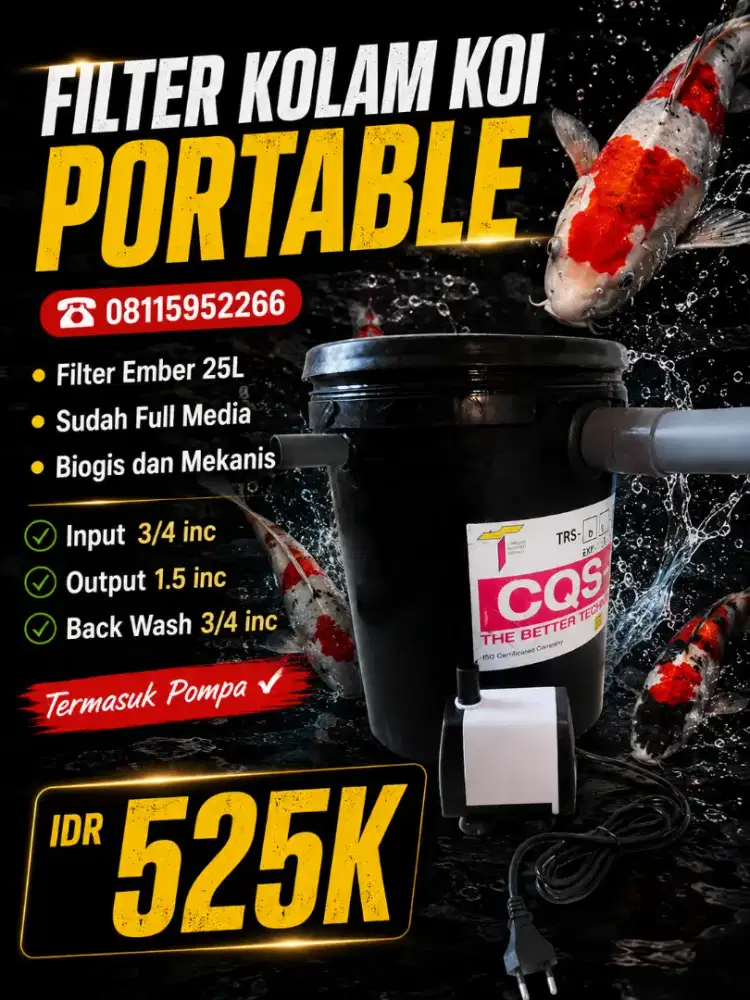 Filter Air Kolam ikan Koi Nila Paket Mesin Pompa air