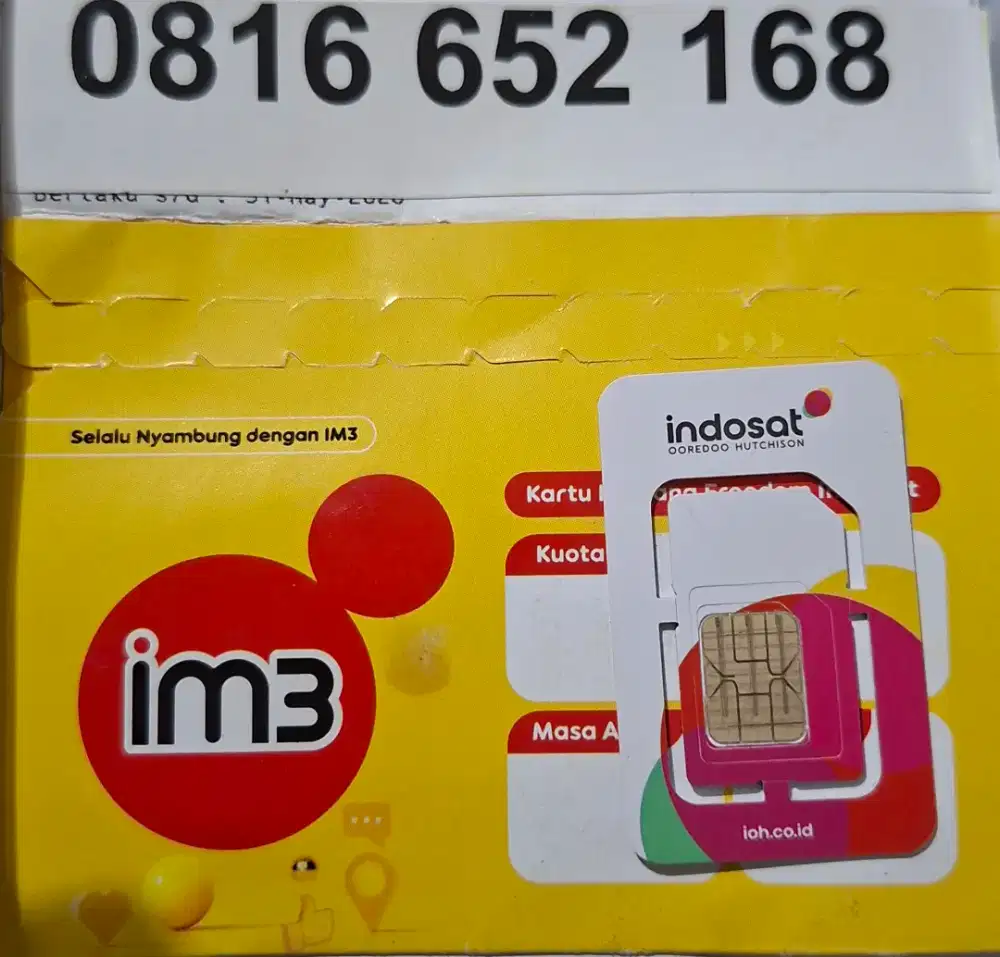 Sim Card INDOSAT 10 DIGIT nomor HOKI 168 ILUFA