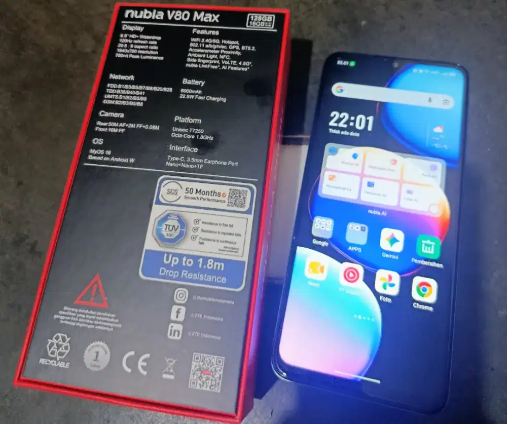 Nubia V80 Max 8GB /128 Rom