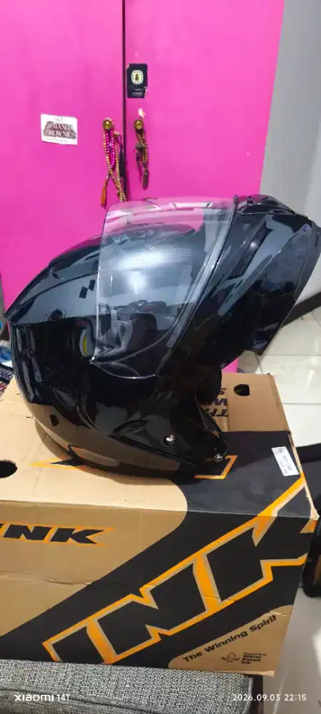 Helm Modular INK TOP GEAR 5.0 Black Glossy Ukuran M