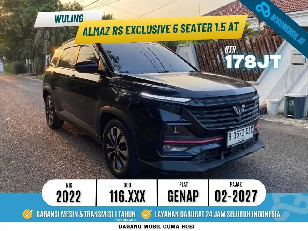 Wuling Almaz RS exclusive 5 Seat 2022 (garage 88 joglo)