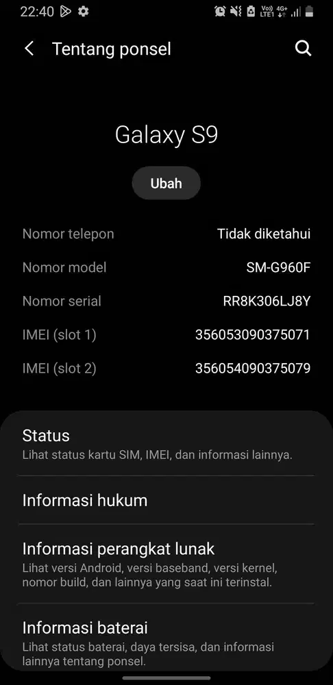 Samsung S9 Hp+cas