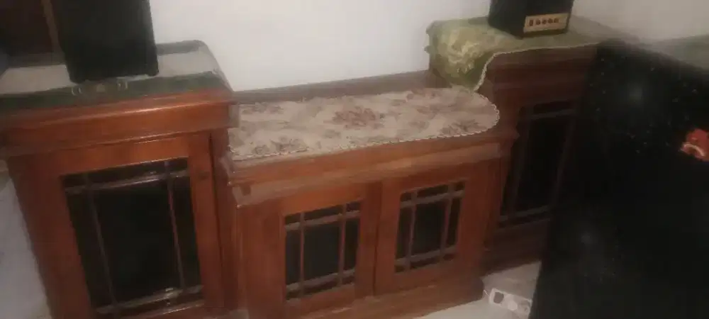 Jual meja tv bahan kayu jati