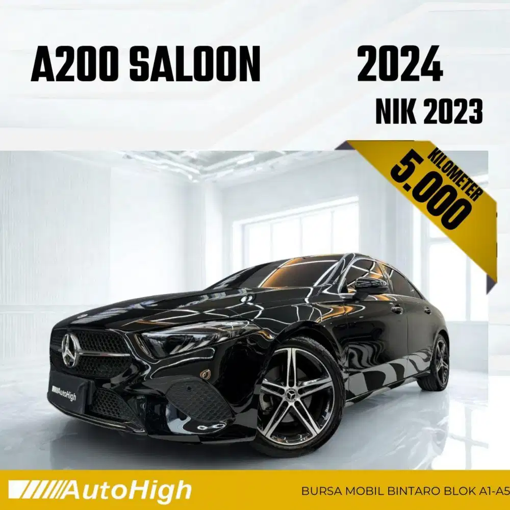 DP10% [Km5.000] A200 Saloon Sunroof 2023 Black Reg 2024 #AUTOHIGH
