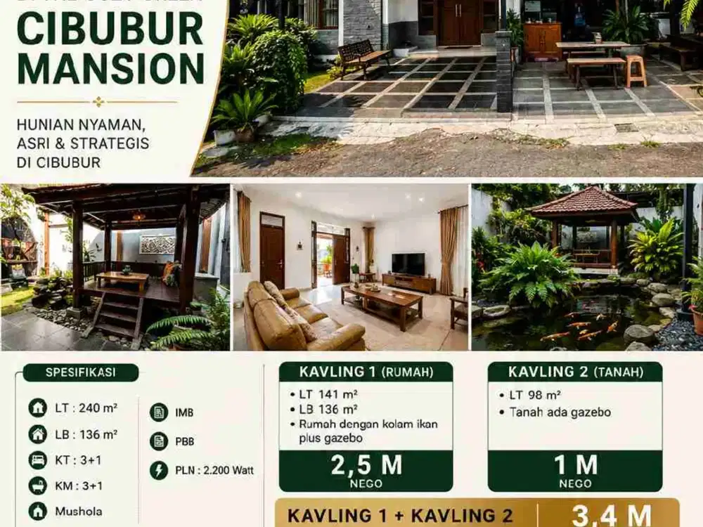 Rumah The Cozy Green Cibubur Mansion