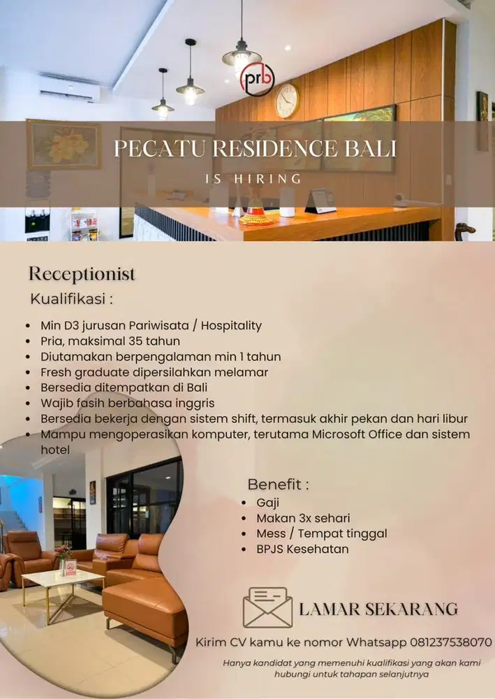Receptionist Bali