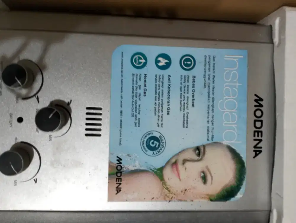 Dijual water heather merek modena