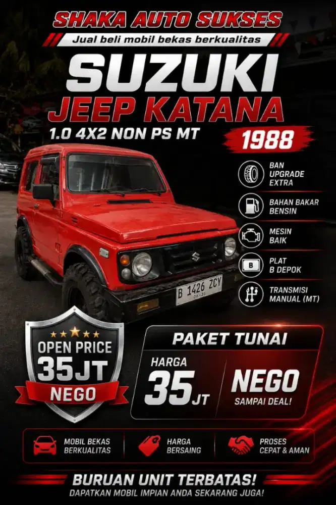 SUZUKI JEEP KATANA 1.0 4X2 NON PS 1988