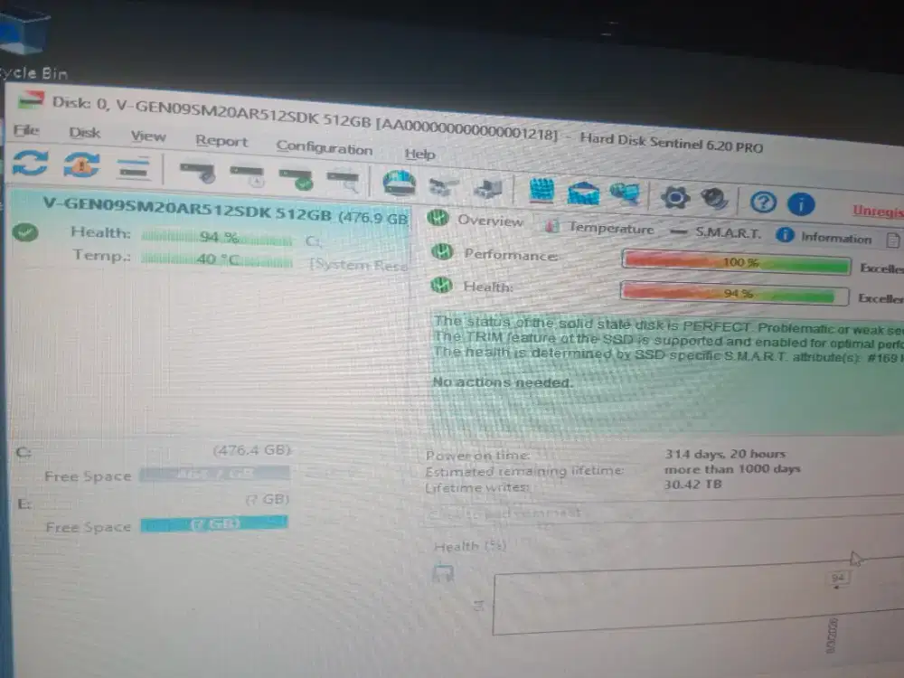 SSD VGENT 512 MURAH SIAP PAKAI