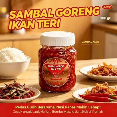 Sambal Goreng Asoy 200 gr, bisa dikirim ke rumah gratis Ongkir
