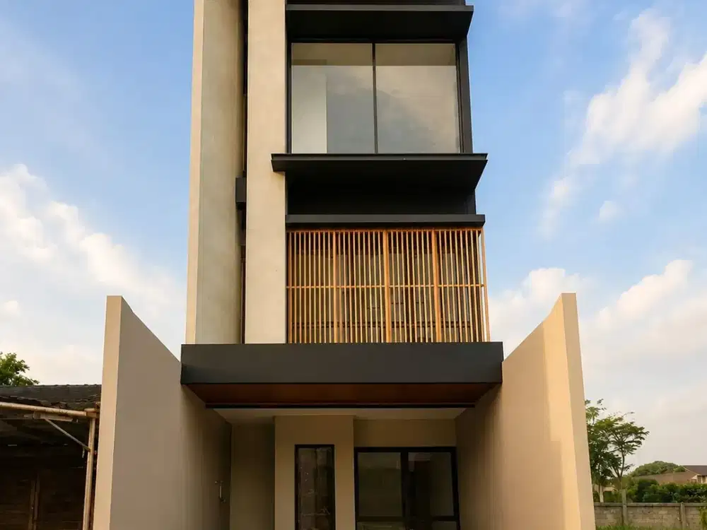 Rumah Baru 3 Lantai Modern Tropical Siap Huni di Setraduta