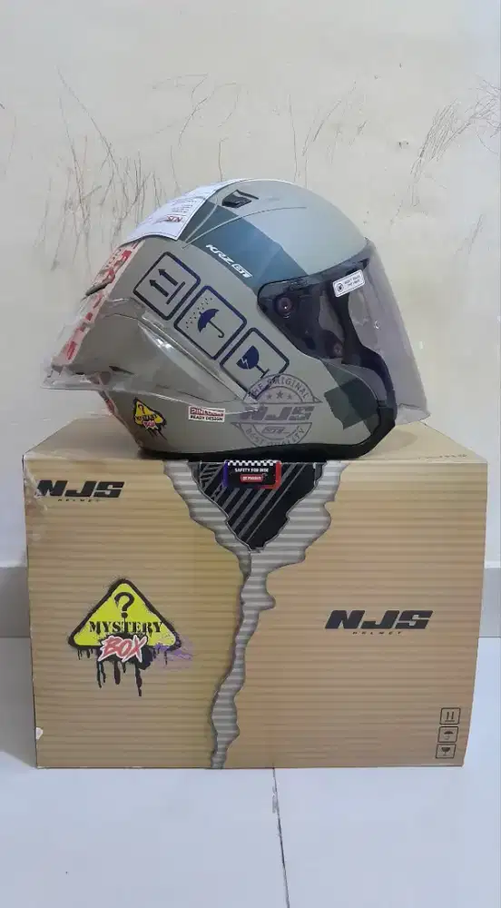 HELM NJS KAIROZ GT MYSTERY BOX BROOKLYN SAND DOFF SIZE M. SEPERTI BARU