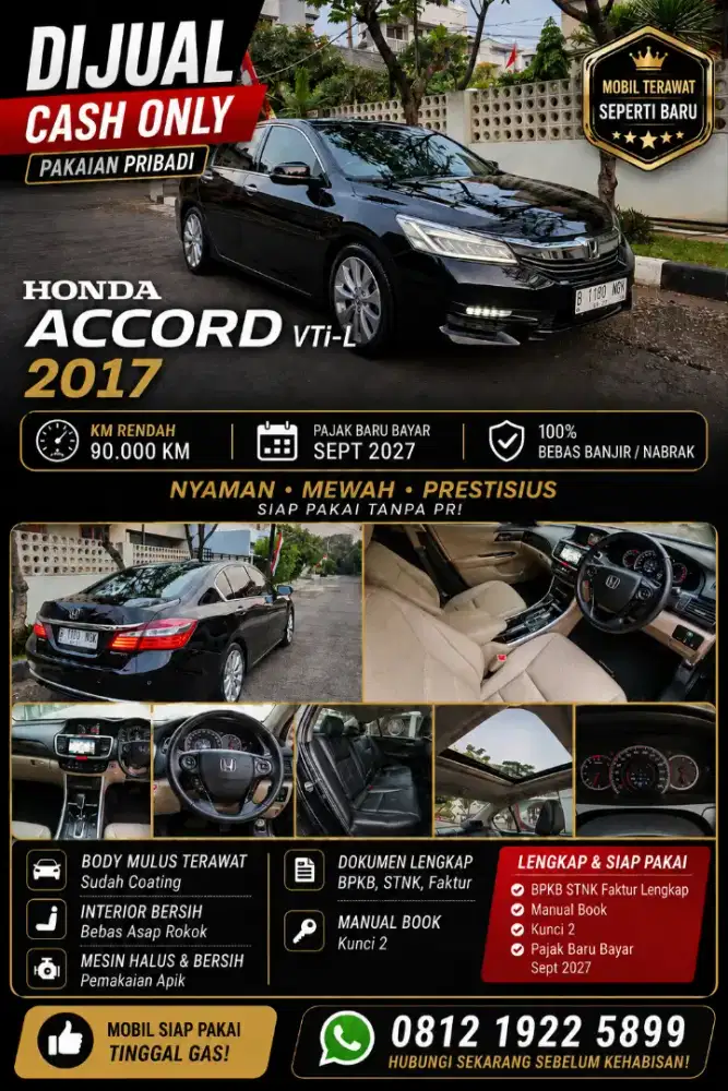 Honda accord vtil 2017