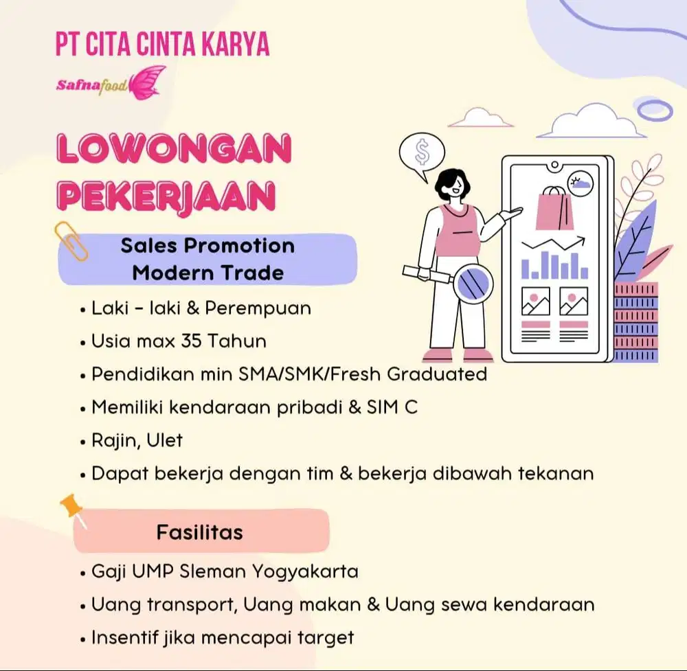 lowongan sales promotion Modern Trade