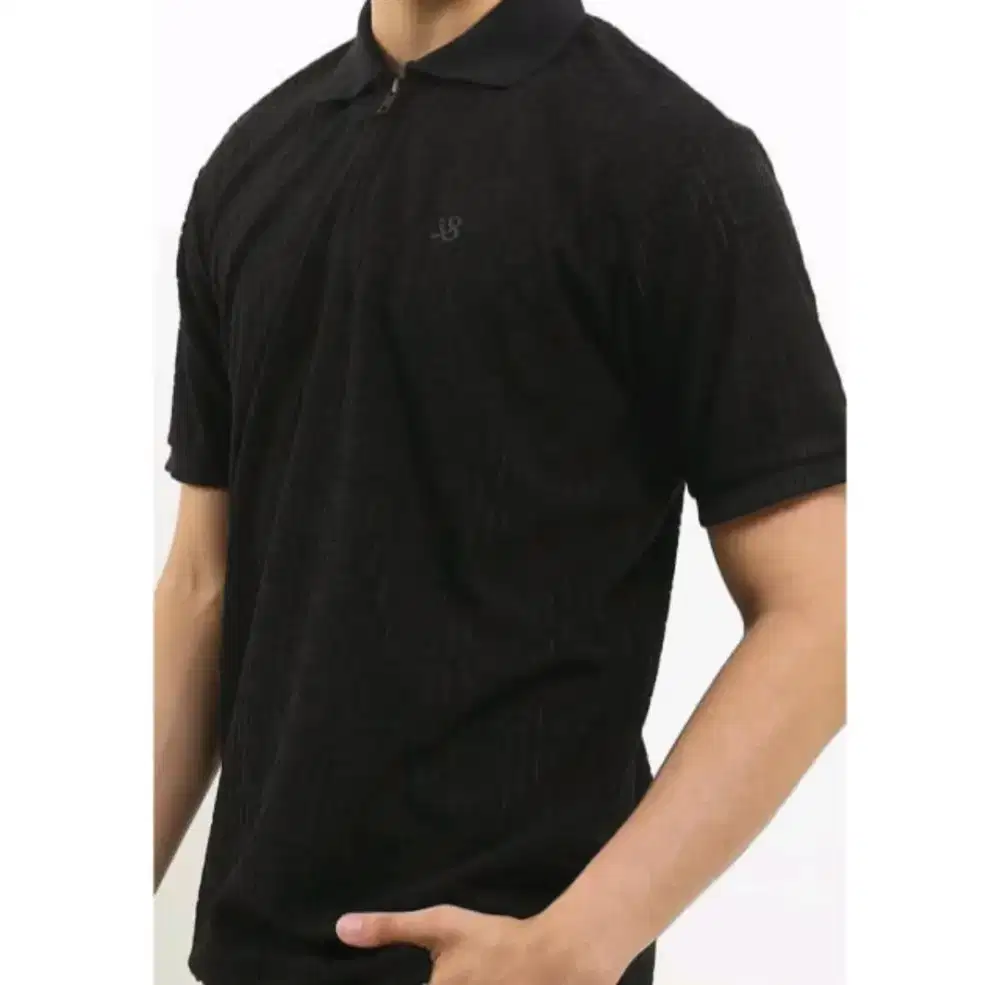 X Eight Polo Zip Premium Tekstur