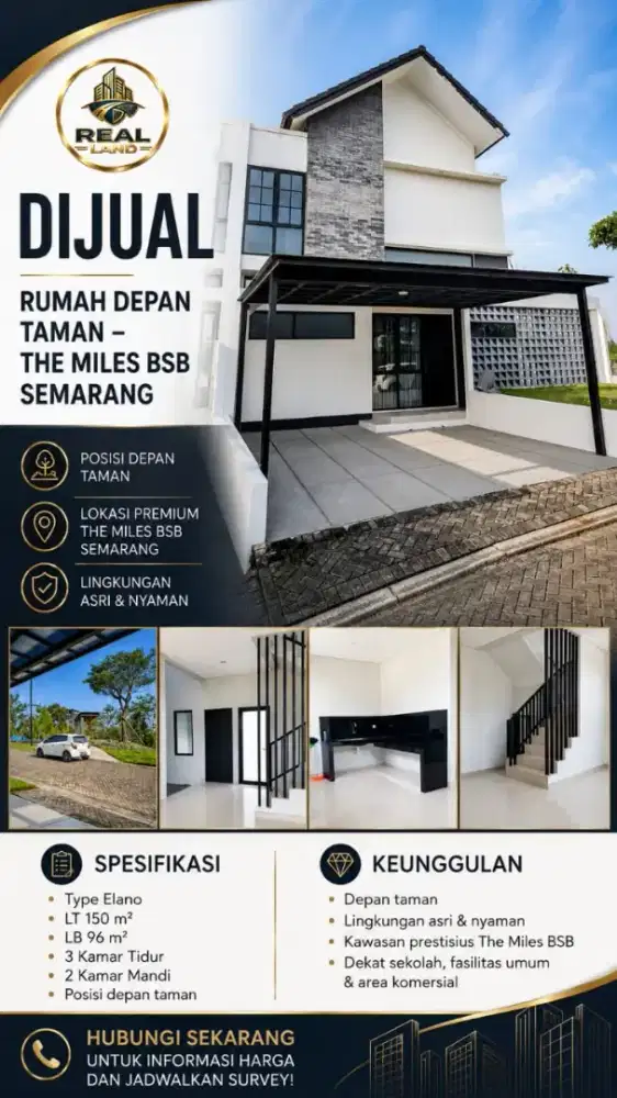 The miles smarthome kawasan BSB Semarang type terbesar Elano 96/150