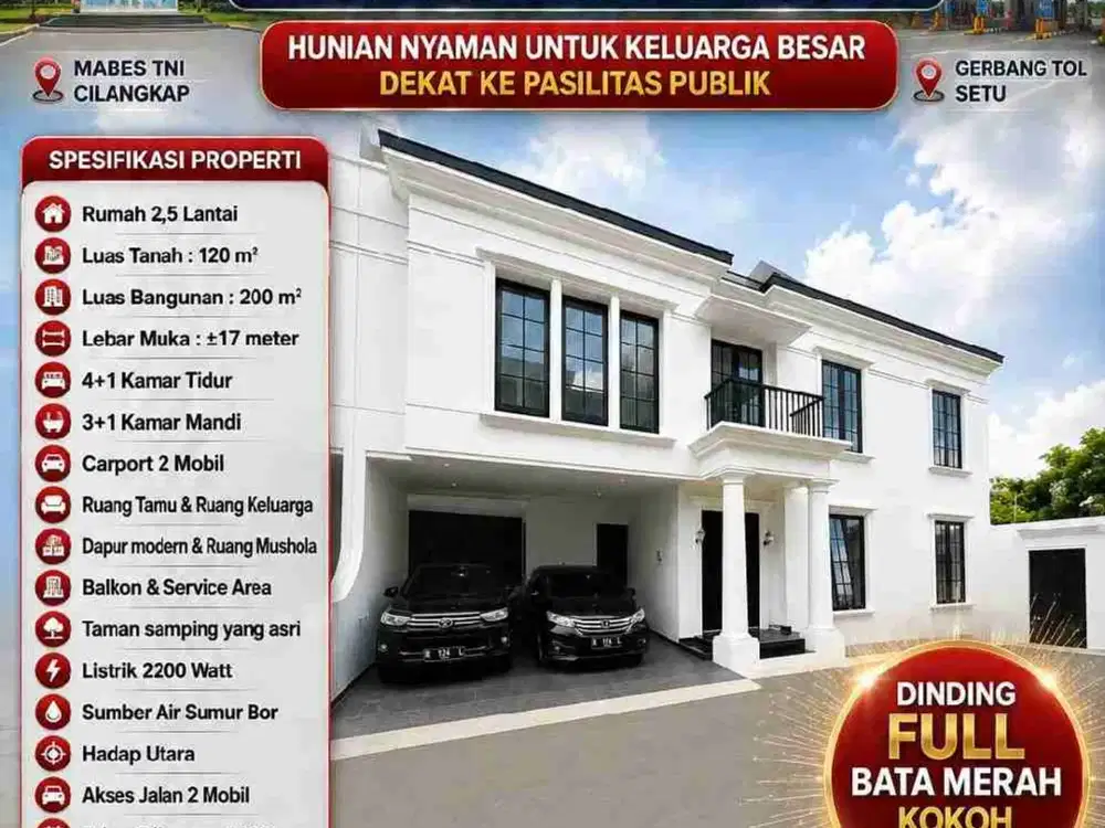 RUMAH MEWAH BERGAYA AMERICAN CLASSIC DI DALAM CLUSTER EKSKLUSIF – CIPAYUNG, JAKARTA TIMUR
