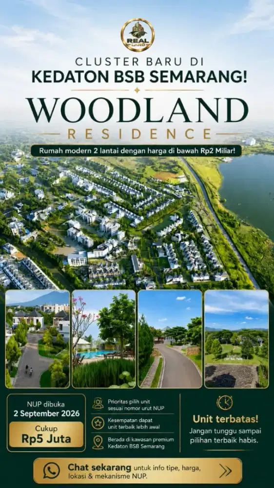Kedaton Homes Kawasan BSB SEMARANG new cluster WOODLAND RESIDENCE BSB