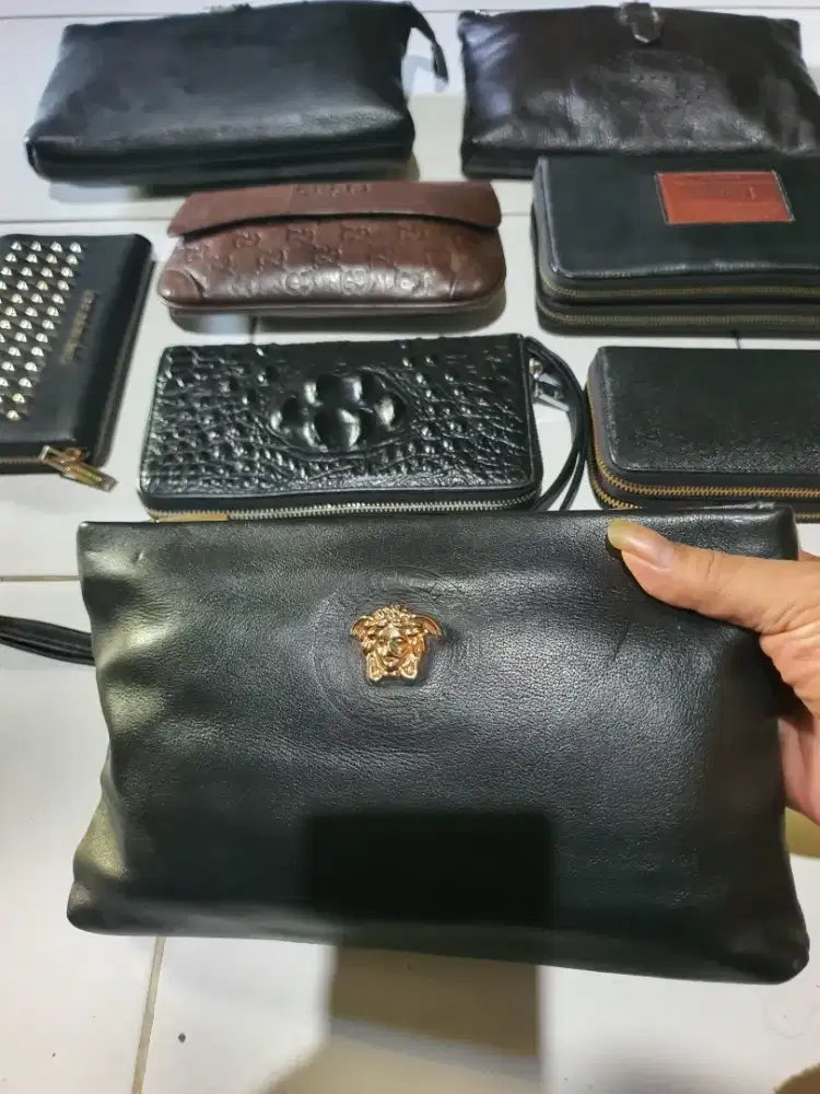 Tas tangan clutch handbag versace authentic italia