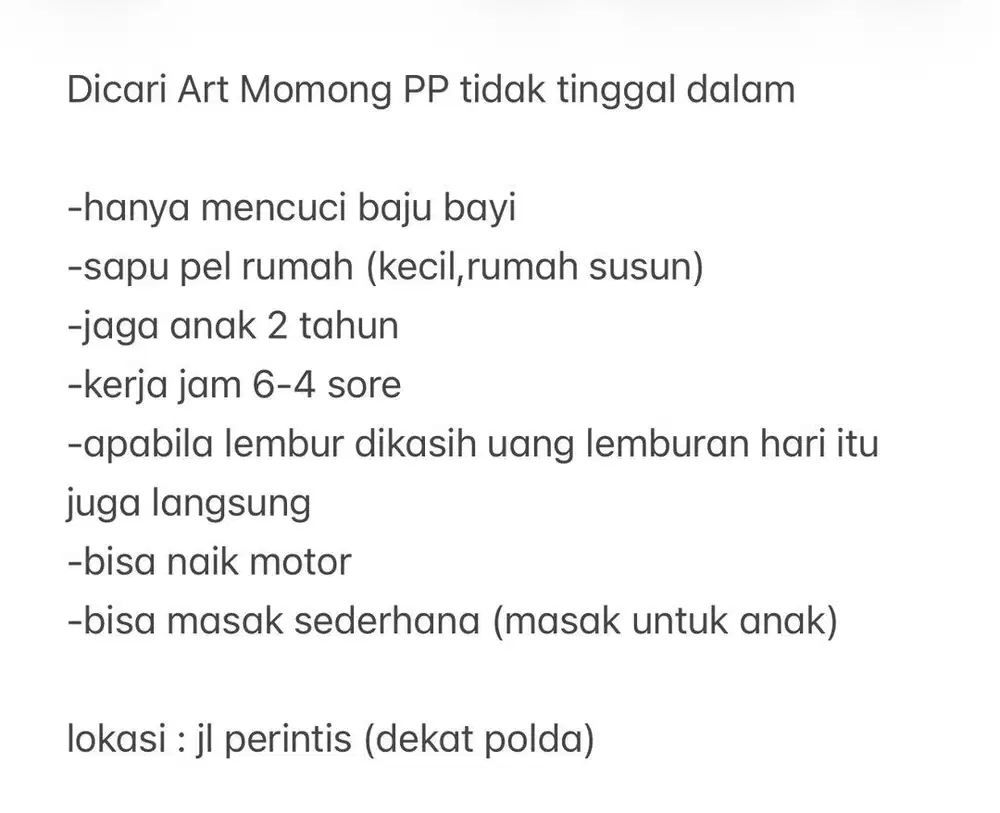 Dicari Art Momong PP
