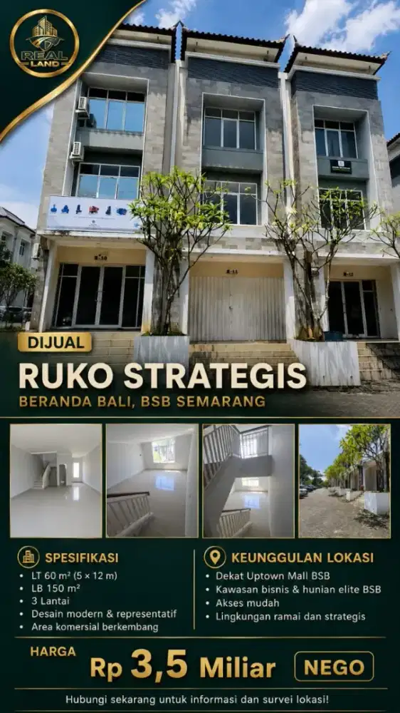 Ruko strategis di kawasan BSB Semarang dekat UP TOWN MALL BSB SEMARANG