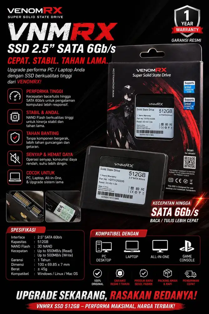 SSD SATA 512Gb VENOMRX