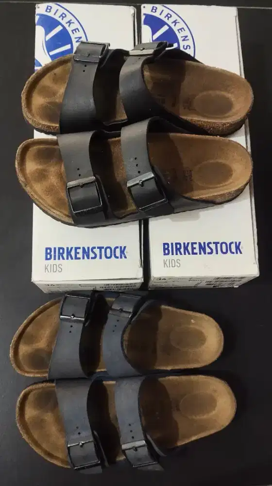 Sandal Birkenstock Arizona Kids BS Black n Navy Size 34