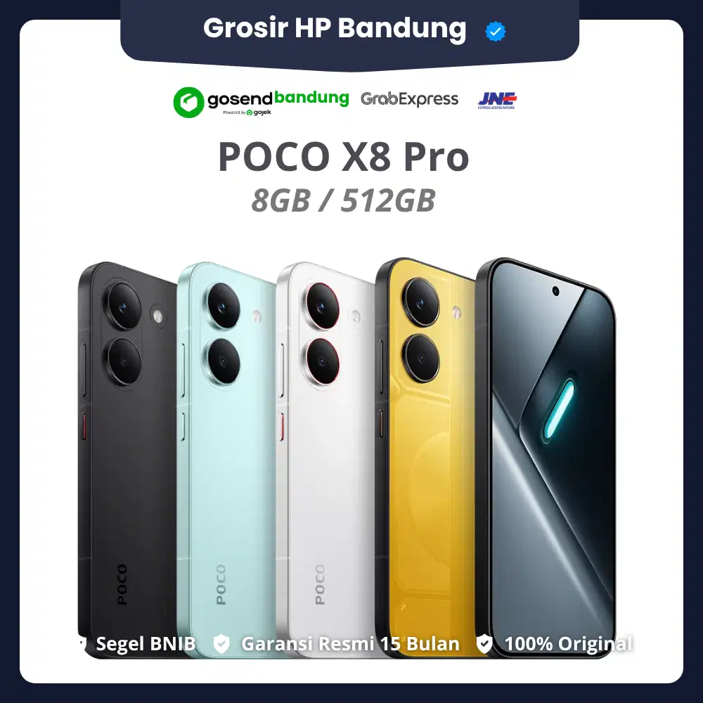 POCO X8 Pro 5G 8/512 GB Segel Pabrik/BNIB, Garansi Resmi Xiaomi 15 Bln