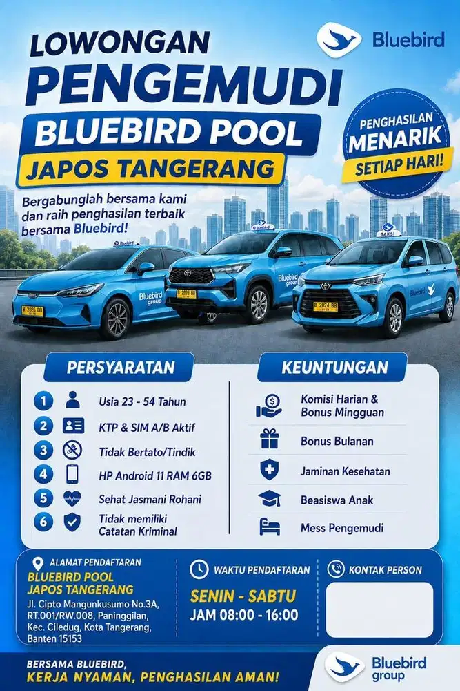 Lowongan Pengemudi Taksi Online