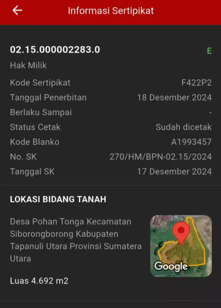 Tanah dijual TANPA PERANTARA