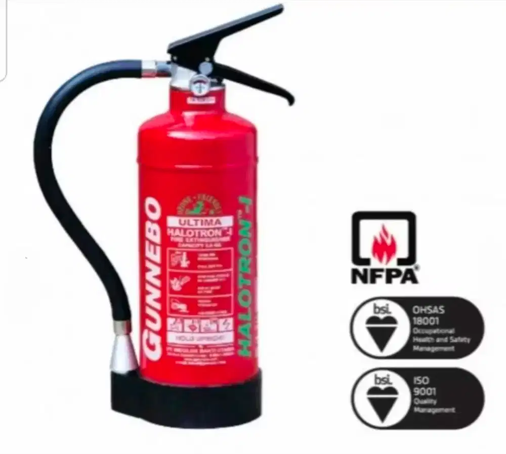 APAR ALAT PEMADAM API GUNNEBO ORI HALOTRON 3.5KG LIQUID GAS NON HALON