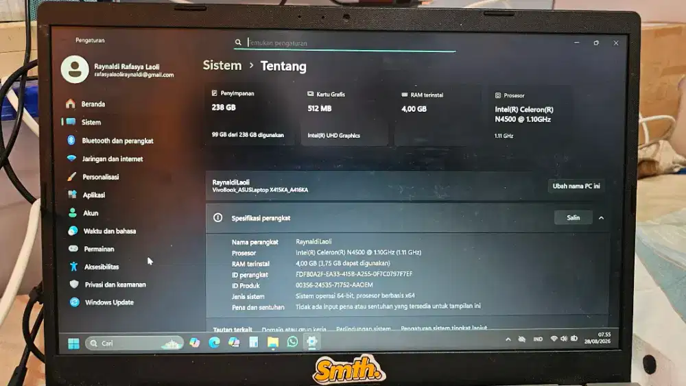 Laptop asus vivobook