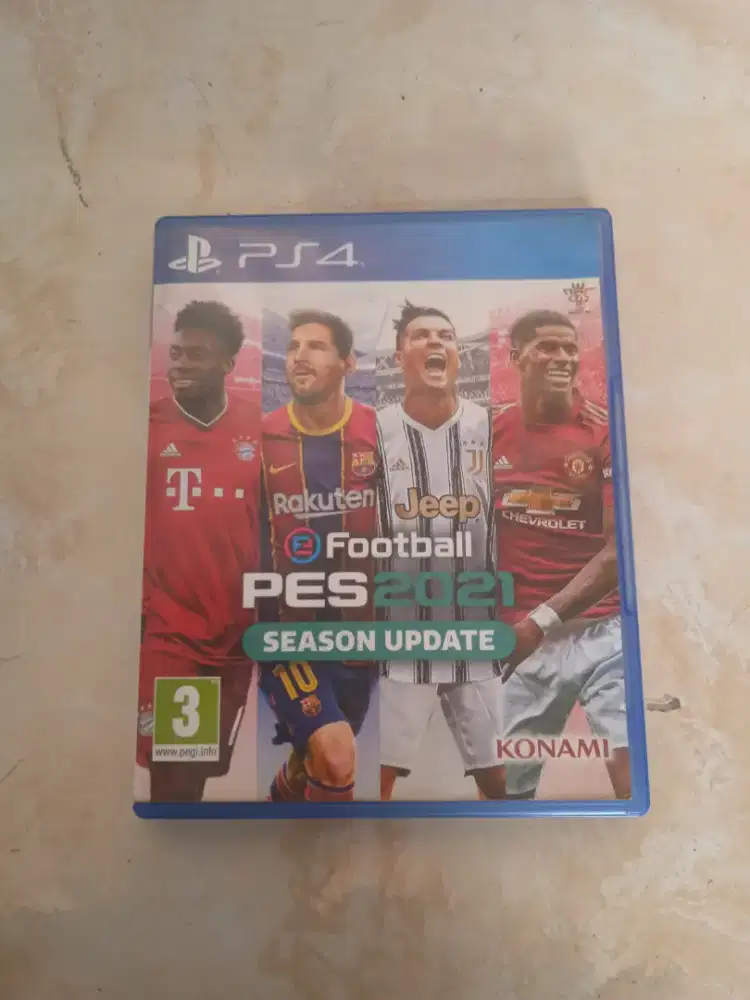Kaset ori PS4 pes 2021 normal mulus box bawaan poris cipondoh