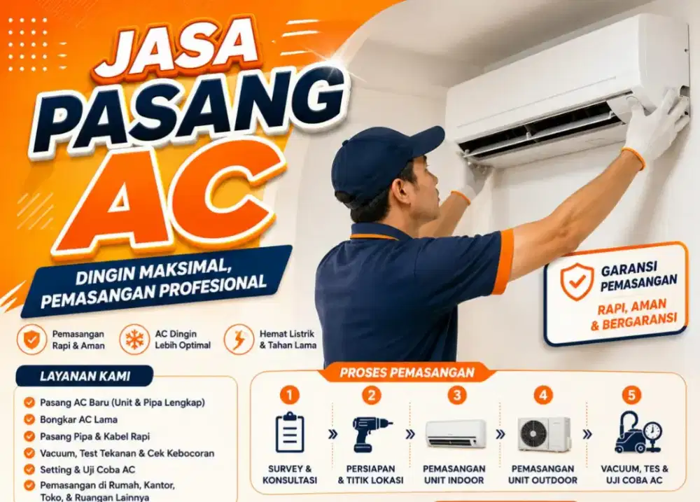 Jasa service AC kulkas mesin cuci pompa air