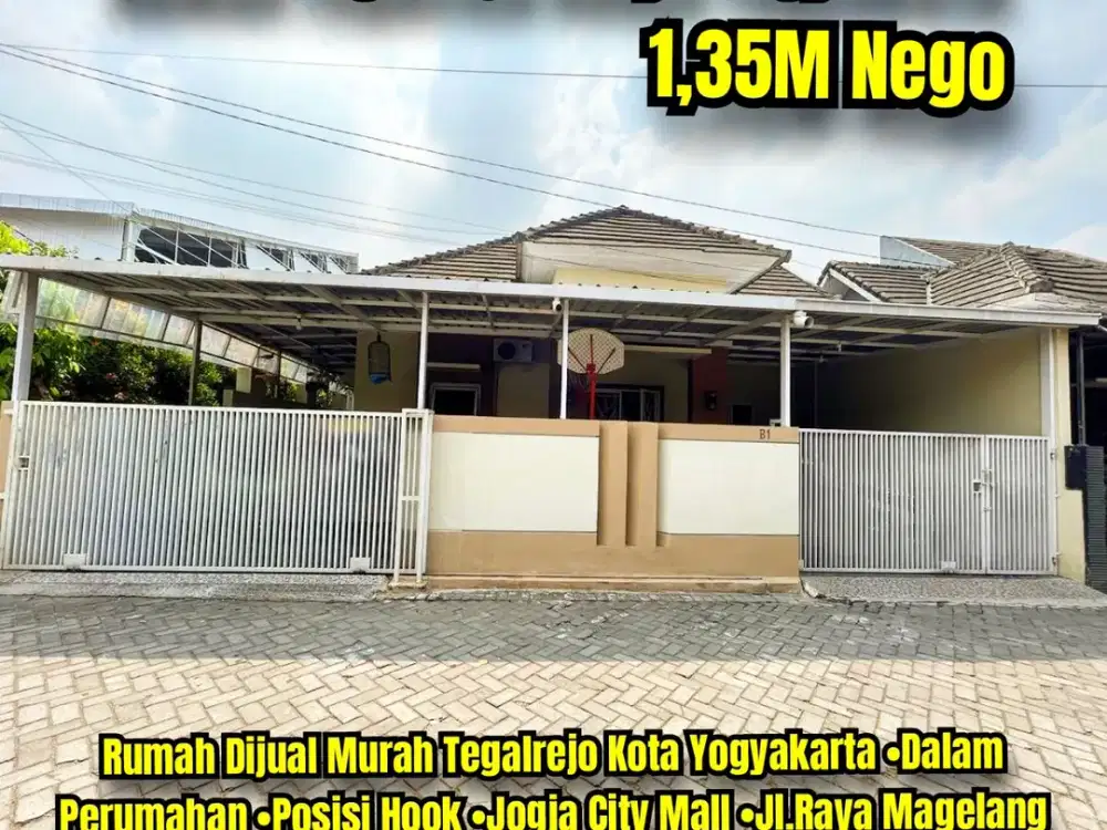 Rumah di Jual Murah BU Dalam Kodya Jogja, Tegalrejo
