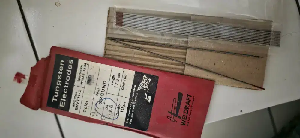 jarum argon tungsten 1.6 ada 12 batang