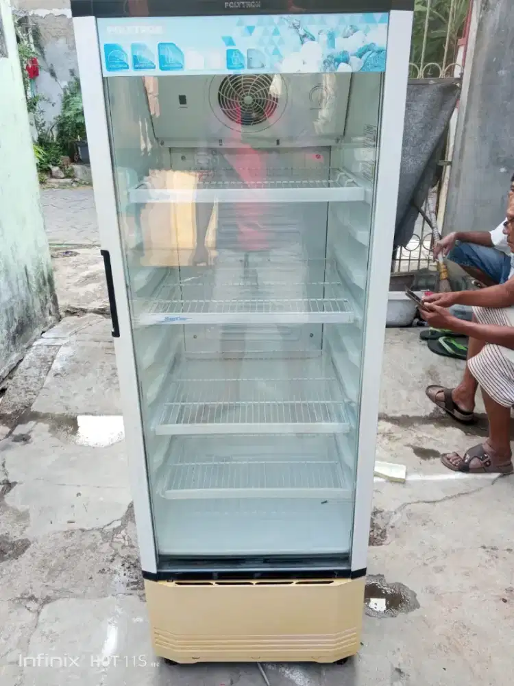Jual butuh kulkas pendingin minuman ukuran 4 rak normal no kendala
