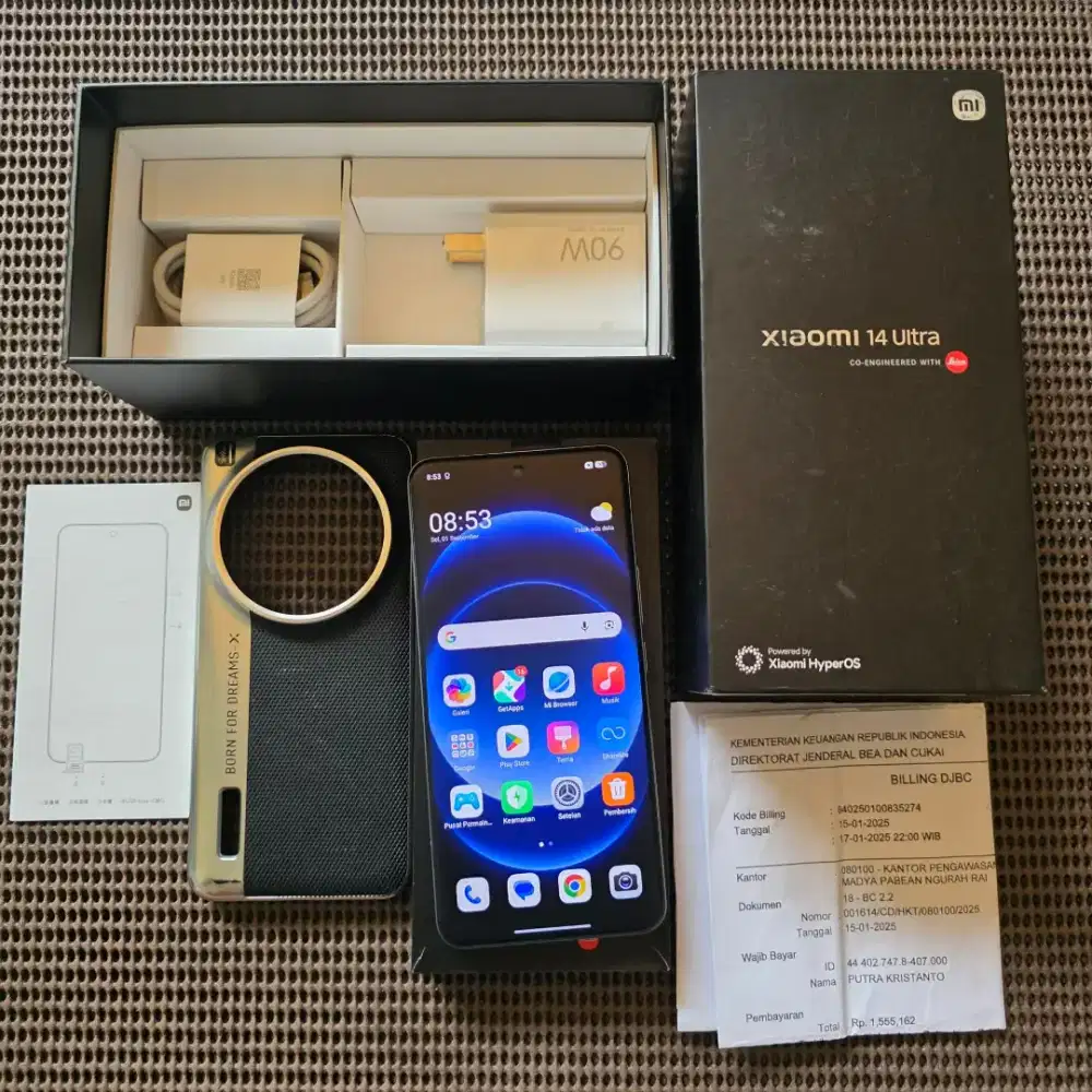 Xiaomi 14 Ultra 5G 16/512 Resmi Bea Cukai Mulus Fullset Ori