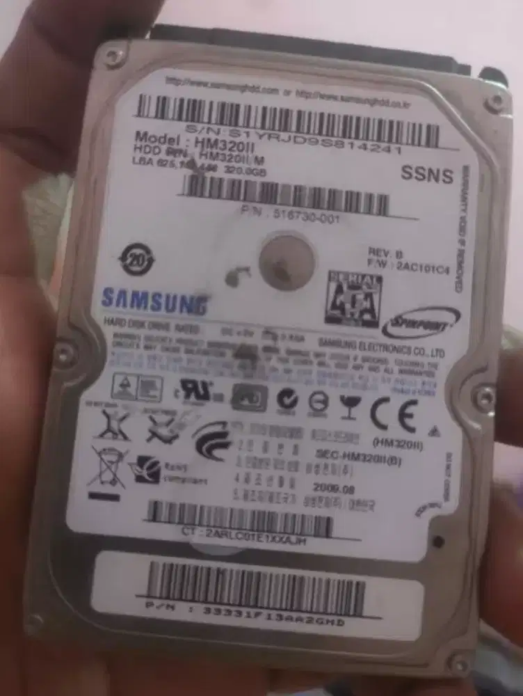hardisk hdd 320gb ukuran laptop