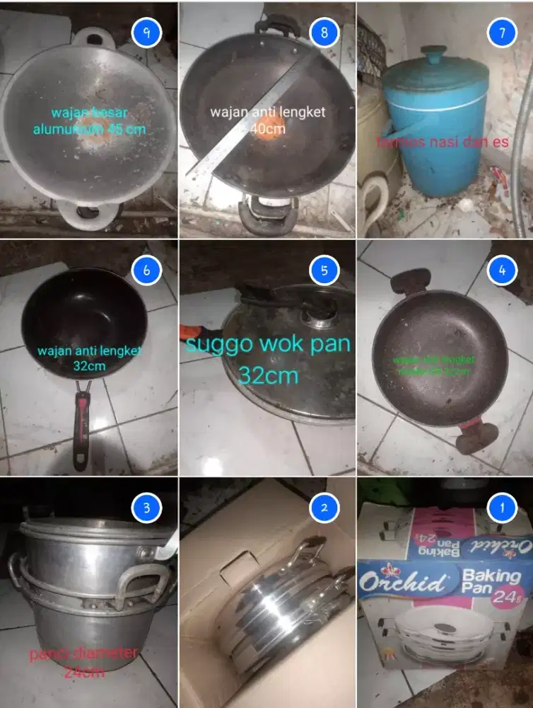perlengkapan dapur wajan penggorengan panci