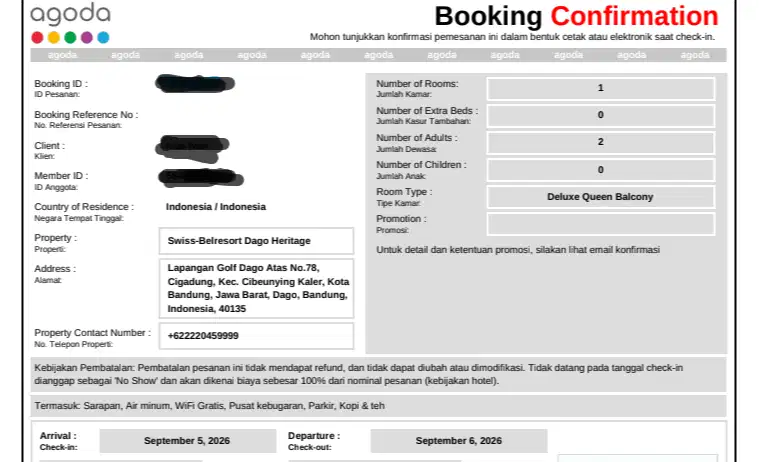 Jual Tiket Batalan Hotel di Swiss bellresort Dago Heritage Bandung