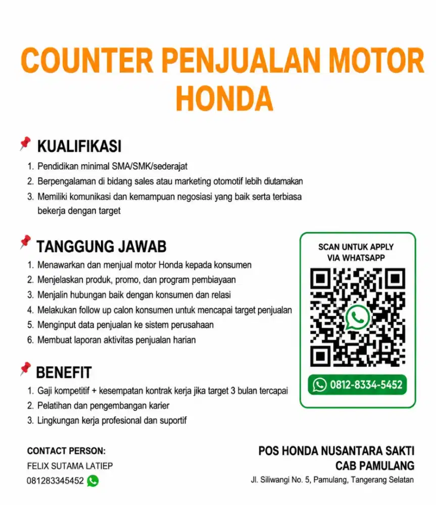 Lowongan Kerja Sales Consultant