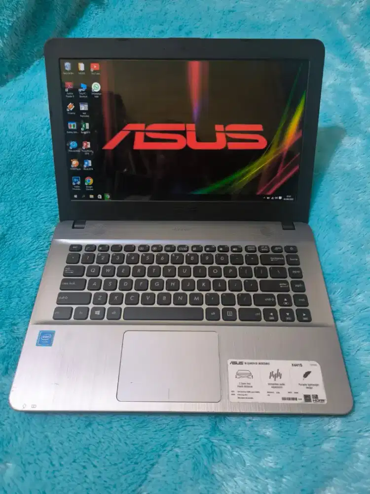 Dijual laptop asus x441s slim,intel celeron ram 2 gb,hdd 500 gb