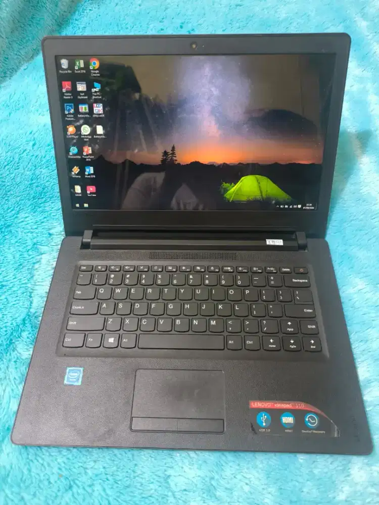 Dijual laptop lenovo slim,kenceng,intel celeron ram 2 gb,ssd 128 gb