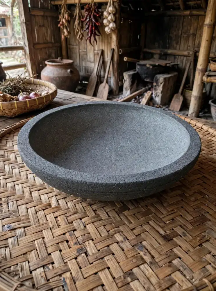 Cobek Batu asli lereng merapi