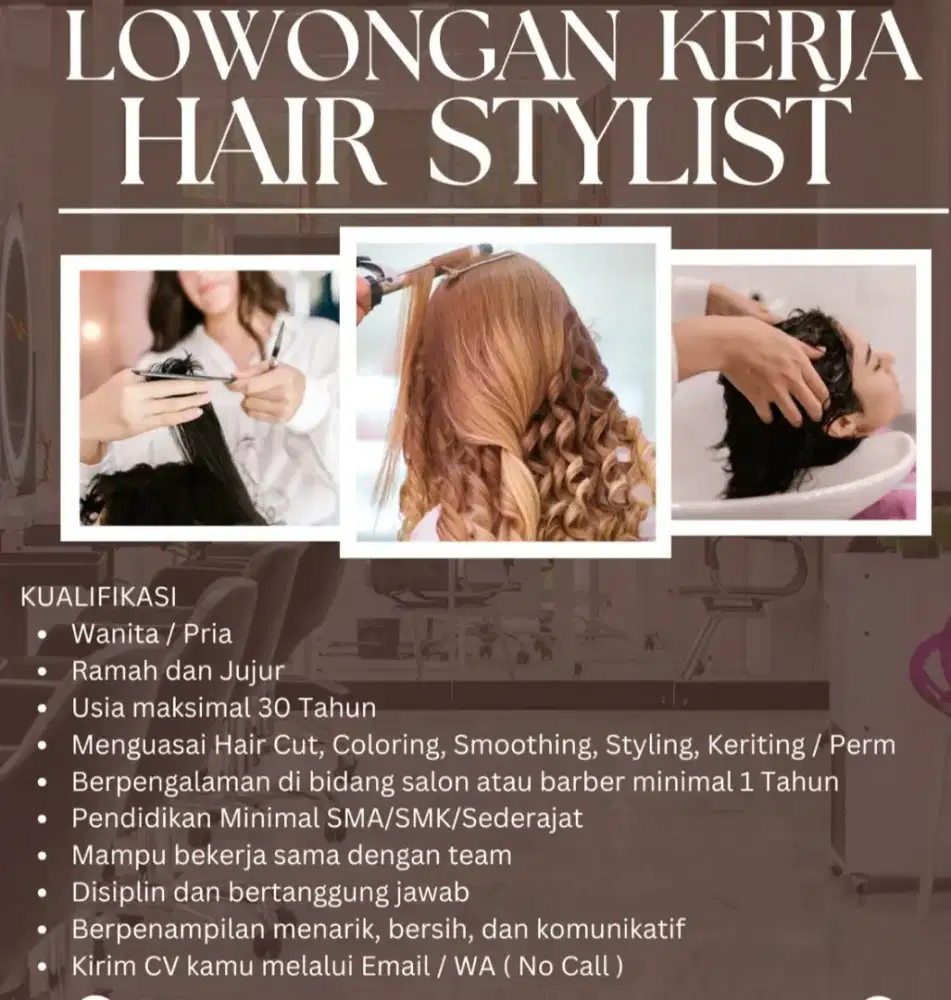 LOWONGAN KAPSTER/HAIRSTYLIST