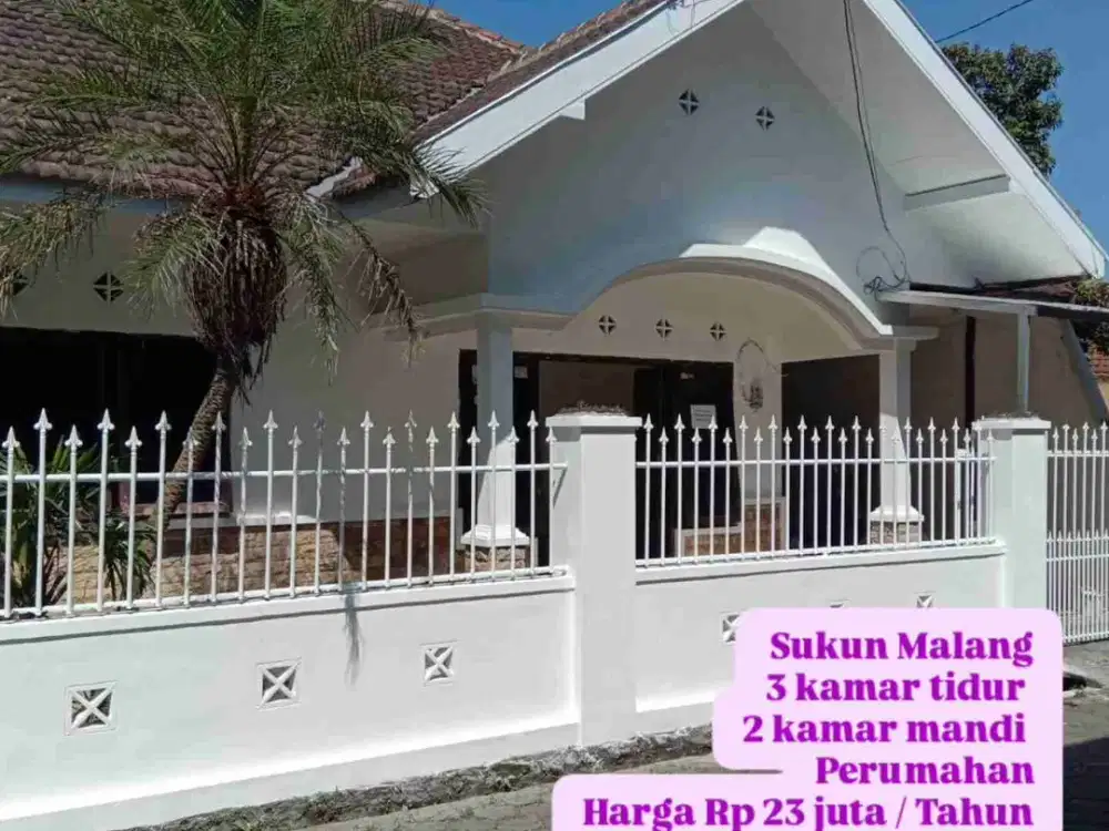 Sewa Kontrak 3 kamar Rumah Sukun Malang