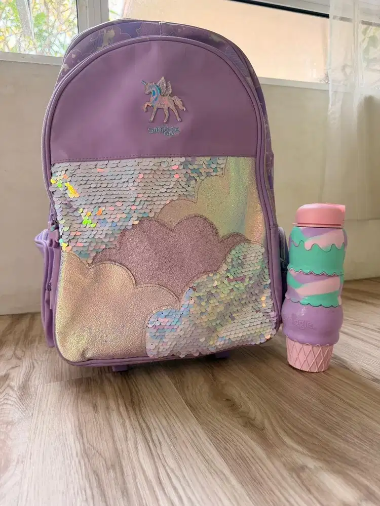 TAS SMIGGLE TROLI + BONUS BOTOL smiggle
